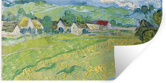 Muurstickers - Sticker Folie - Les Vessenots in Auvers - Vincent van Gogh - 120x60 cm - Plakfolie - Muurstickers Kinderkamer - Zelfklevend Behang - Zelfklevend behangpapier - Stickerfolie