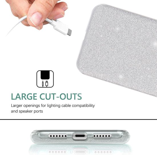 Casemania Coque pour Samsung Galaxy A15 - Argent - 2X Protecteur d'écran en Verres - Coque Arrière Glitter