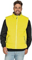 Lemon & Soda Outdoor bodywarmer voor heren - geel - winddicht - mouwloos - sport en vrije tijd vest L