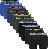 HEAD 10P boxers essential basics zwart, grijs & blauw - S