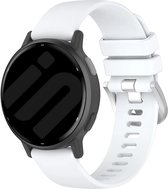 Strap-it Smartwatch siliconen Classic bandje - geschikt voor Garmin Vivoactive 4 (45mm) / Venu 2 / Venu 3 / Forerunner 255 / Forerunner 265 - wit
