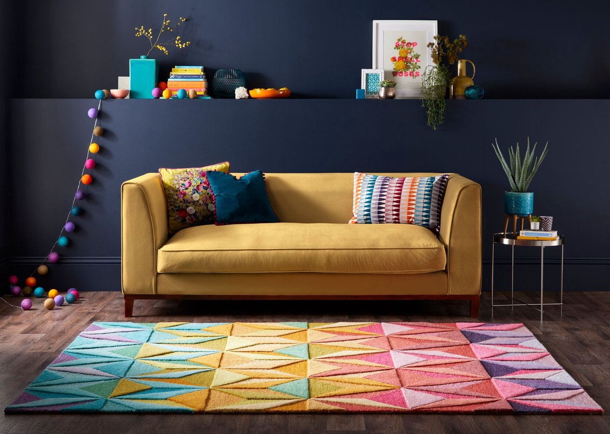 flycarpets Reverie Modern Laagpolig - 100% Wol Vloerkleed - Multi - 160x230 cm Roze