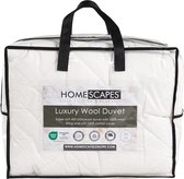Homescapes Premium Wollen Dekbed 200x200 cm – Warmteklasse 2 Allround Dekbed – Katoen 233TC – OEKO-TEX® & Woolmark® Gecertificeerd