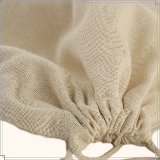 OTIX Herbruikbare Broodzakken - voor Zelfgebakken Brood - 2 stuks - Katoen - Beige - 36x26cm - GRANO — afbeelding 2