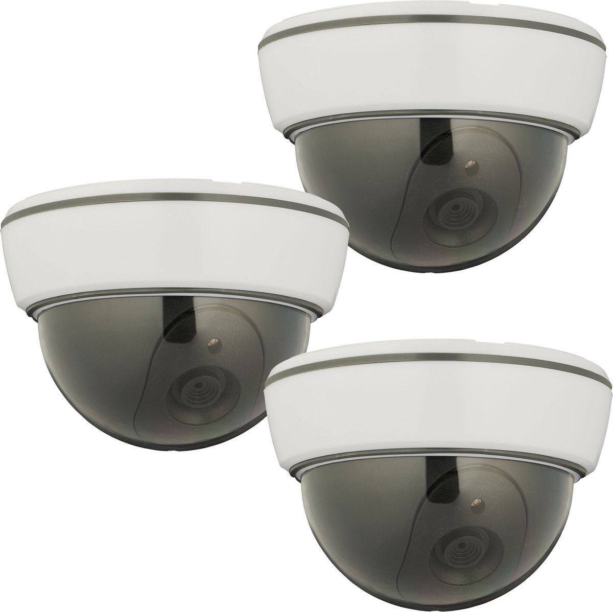 dummy dome camera - set van 3 - plafond - binnen - buiten - nep bewakingscamera