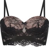 Hunkemöller Dames Lingerie Voorgevormde longline beugel bh Bellatrix - Zwart - maat E70