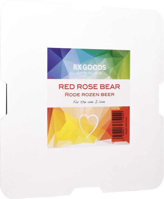 RX Goods® Rode Rozen Beer in Luxe Geschenkdoos met Liefdes Ballonnen & Rozenblaadjes