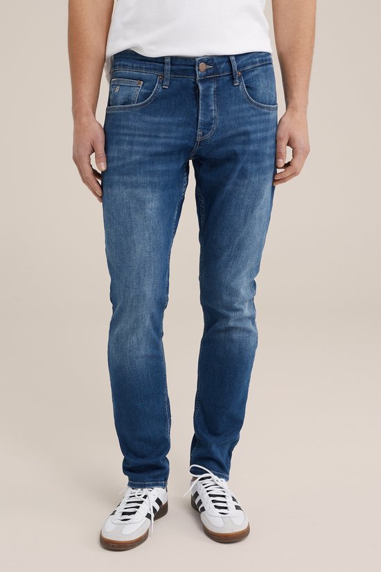 WE Fashion Heren slim fit jeans van jog denim