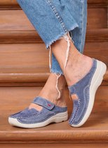 Wolky Klompen Roll Slipper denim suede