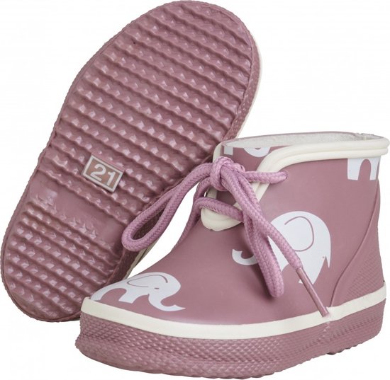 Bottes de pluie enfant basses roses (Burlwood) à imprimé Éléphant 23
