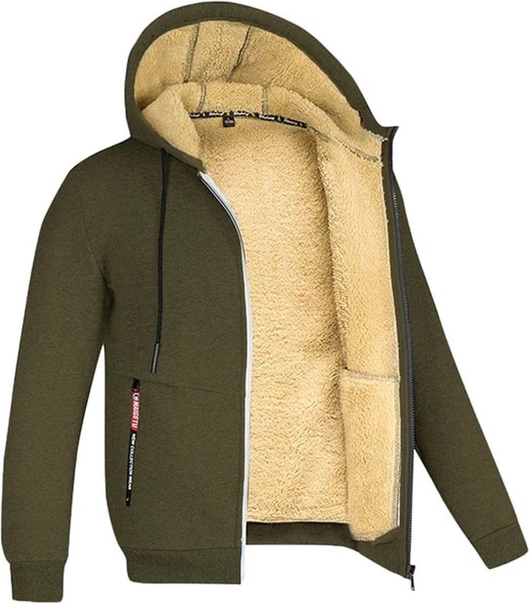 Sweatshirt Met Ritssluiting Voor Heren Sherpa Sweatjack Sweatjack Casual EssentiÃ«le Winterkleding Hoodies Sweatshirts