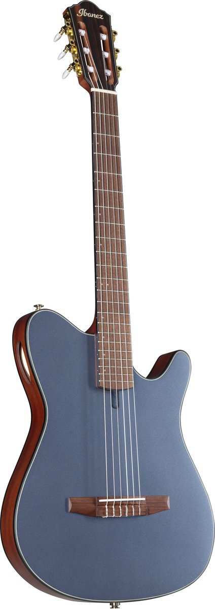 Ibanez FRH10N Indigo Blue Metallic Flat elektrisch-akoestische klassieke gitaar