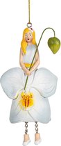 Bloemenmeisje hangend "Orchidee licht blauw"