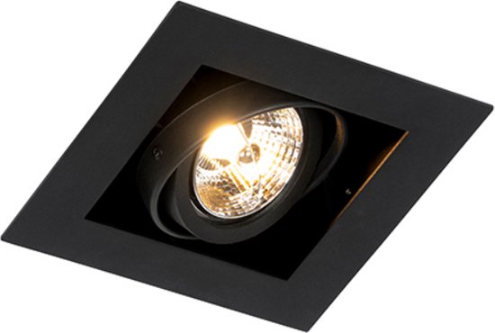 QAZQA oneon - Moderne Inbouwspot - 1 lichts - L 151 mm - Zwart - Woonkamer | Slaapkamer | Keuken