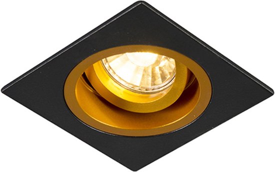 QAZQA chuck - Moderne Inbouwspot - 1 lichts - L 93 mm - Goud/messing - Woonkamer | Slaapkamer | Keuken