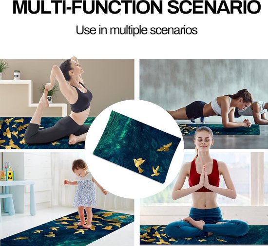 Draagbare Yogamat - Opvouwbare Trainingsmat - Reizen en Fitness - Antislip Oppervlak - 183 x 61 cm - Bainiaozhengming — afbeelding 3