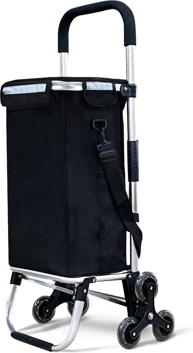 Boodschappentrolley met Wielen - Opvouwbaar - Afneembare Boodschappentas - Boodschappenwagen