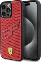 Ferrari iPhone 15 Pro Max Hardcase Backcover Perforated – Rood