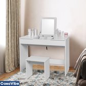 CasaVibe Coiffeuse avec miroir - Table de maquillage - Table de maquillage - Table de maquillage avec miroir