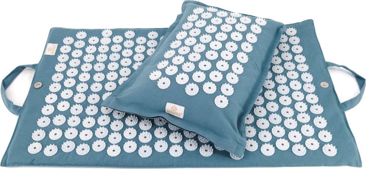 Goedkoopste ZENZES® Shakti spijkermat kussen Ohm blauw-groen set