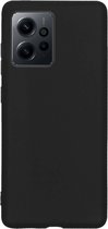 Hoesje Geschikt voor Xiaomi Redmi Note 12 4G Hoesje Siliconen Cover Case - Hoes Geschikt voor Xiaomi Redmi Note 12 4G Hoes Back Case - Zwart