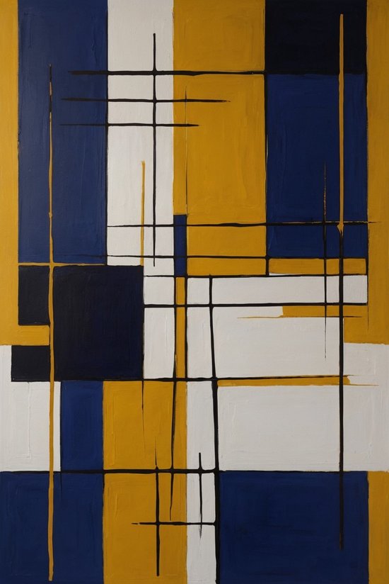 Peinture à motif abstrait - Peinture sur verre Uniek - Bureau de peinture sur Glas - Peintures rurales - Peintures sur verre acrylique - Décoration murale murale de chambre - 40 x 60 cm 5mm