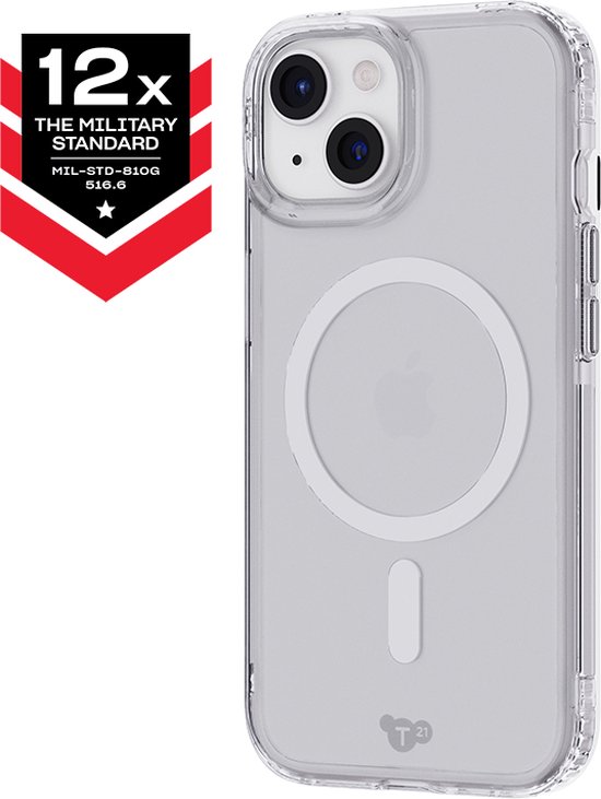 Tech21 Evo Clear - iPhone 15 hoesje - Schokbestendig telefoonhoesje - Geschikt voor MagSafe - Transparent - 3,6 meter valbestendig