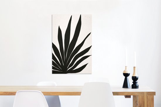 Wanddecoratie Metaal - Aluminium Schilderij Industrieel - Blad - Plant - Minimalisme - 60x90 cm - Dibond - Foto op aluminium - Industriële muurdecoratie - Voor de woonkamer/slaapkamer