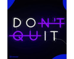 Neon Lamp - Do It - Don't Quit - Dimbaar - Incl. Ophanghaakjes - Neon Sign - Neon Verlichting - Neon Led Lamp - Wandlamp