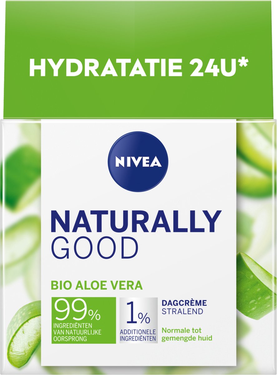 Goedkoopste NIVEA Naturally Good Stralende Dagcrème - Gezichtscrème met Aloë Vera - Voor Normale en Gemengde Huid - 50 ml