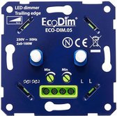 Merten duo led dimmer, ECO-DIM.05, druk/draai, kleine inbouwdiepte, 2x 100W LED, inclusief wit afdekmateriaal passend in Merten series