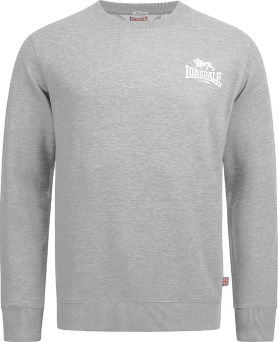 Lonsdale Sweatshirt Longridge Rundhals Sweatshirt schmale Passform Marl Grey-L