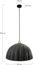 DKNC - Lampe suspendue Sarah - Feutre - 50x50x35cm - Grijs