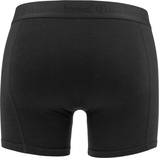 Zwarte bamboe boxershort, achterkant met zwarte tailleband met logo.