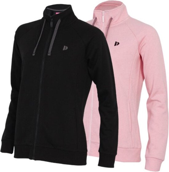 2-Pack Donnay Cardigan avec col montant - Pull de sport - Femme - Noir & Pink (1071) - taille XL