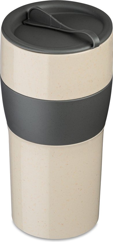 Herbruikbare Koffiebeker, 0.7 L, Natuur As Grijs, Organic Bio-Circular - Koziol | Aroma To Go XL