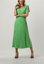 Object Objema Elise S/s Long Wrap Dress Jurken Dames - Kleedje - Rok - Jurk - Groen - Maat 36
