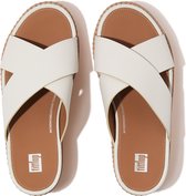 FitFlop Eloise Leather/Cork Wedge Cross Slides WIT - Maat 39