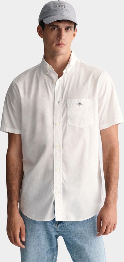 Gant - Overhemd Short Sleeve Wit - Heren - Maat XXL - Regular-fit