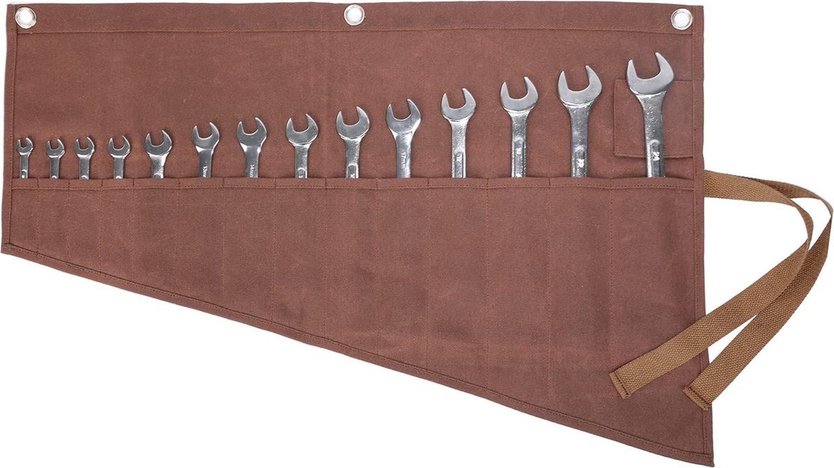 QANYEGN Handgereedschapstas Voor Zwaar Gebruik, Canvas Draagtas Met Grote Capaciteit, Draagbare En Brede Gereedschapstas Voor Timmerwerk-elektricien(18 inches