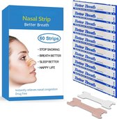 Bandelettes nasales Equivera - Patchs nasaux - Beter sommeil - Beter respiration - Dilatateur nasal