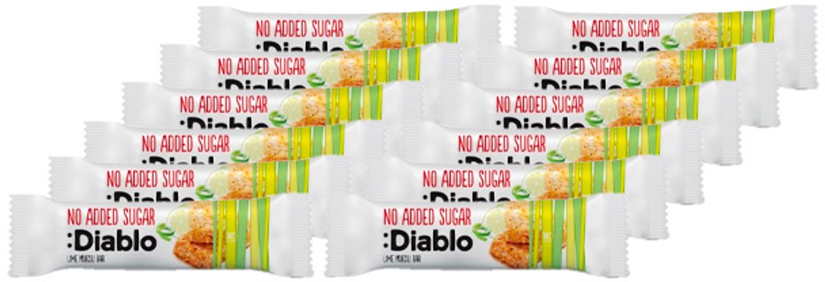 Diablo | No Added Sugar | Lime Muesli Bar | 12 Stuks | 12 x 30 gram