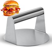 Burger Smasher, 5,5 inch ronde roestvrijstalen hamburgerpers voor perfecte smash burgers op grillpannen, grills en grillovens