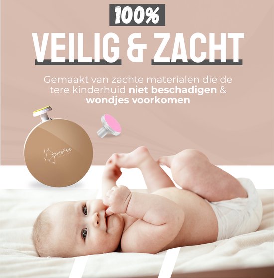 NilaFee® - Electrische Baby Nagelvijl - 7 Vijlen - Incl. Batterij - Baby Nagelknipper - Manicureset Baby - Nagelschaartje - Zand