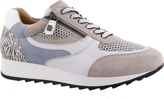 Helioform Sneaker bleu, blanc, taupe zebra K (Taille - 5, Couleur - Wit)