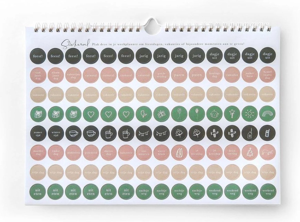 Maan Amsterdam Weekplanner - Inclusief stickervel - To do planner - Ongedateerd - A4 - Eclipse — afbeelding 16