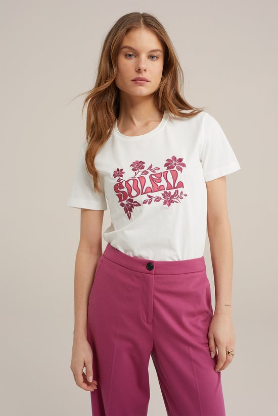 WE Fashion Dames T-shirt met embroidery