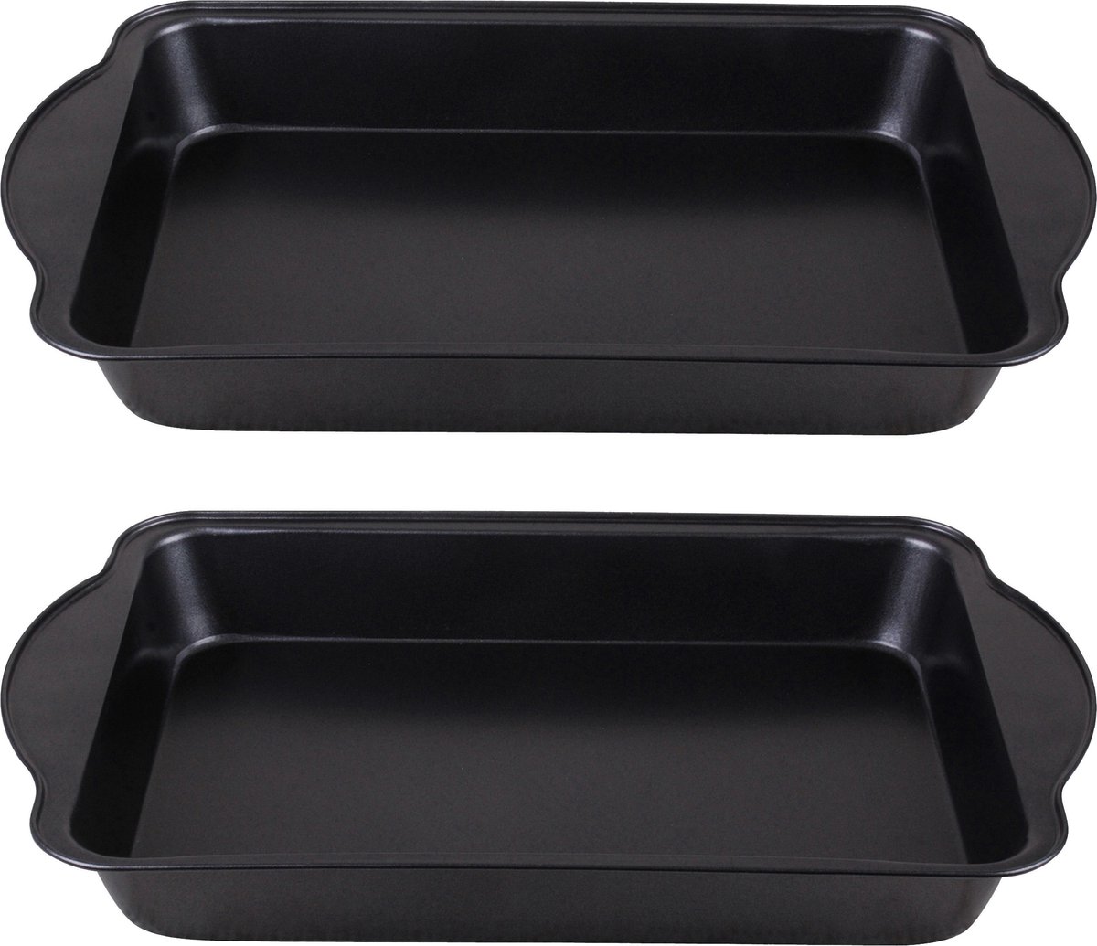 Chef Traiteur Ovenschaal - 2x - rechthoek - 5 Liter - 41 x 25 x 5 cm - met anti-kleef laag