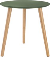 Lisomme Esma houten bijzettafel groen - Ø 40 cm