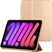 Tablethoes Geschikt voor: Apple iPad Mini 6 hoes (8,3 inch) Ultraslanke Hoesje Tri-Fold Cover Case - Goud